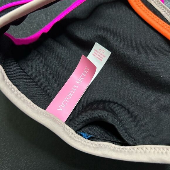 Victoria’s Secret Black Bikini Top with Neon Straps - Picture 7 of 7